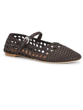 STAUD Mary Jane Nell Flat - Espresso 39.5